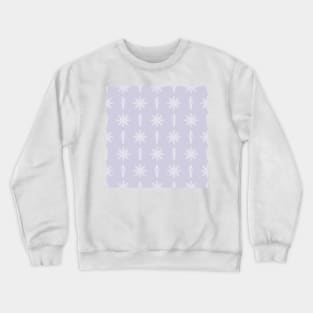 White Scandinavian elements and snowflakes pattern Crewneck Sweatshirt